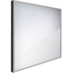 Nimco - Огледало със LED осветление, 60x60 см, алуминий/черно ZPC 13066-90 (ZPC 13066-90)