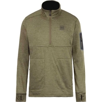 PICTURE Bake Grid 1/4 zip dark ARMY green