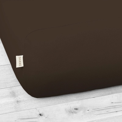 Darré Jersey prostěradlo tmavě hnědé 60x120x20