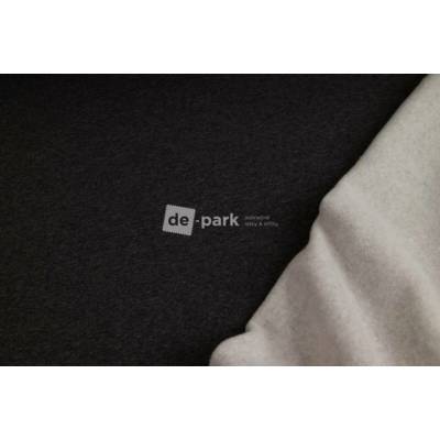 de-park Počesaná teplákovina silná - tmavě šedé melé
