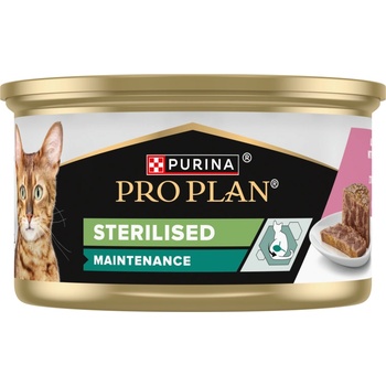 PRO PLAN PRO PLAN Sterilised Мокра пастет с сьомга и риба тон Мокра храна за котки 85г