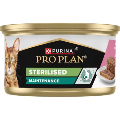 PRO PLAN PRO PLAN Sterilised Мокра пастет с сьомга и риба тон Мокра храна за котки 85г