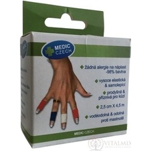 MEDIC Bandáž Finger Modrá 2,5 cm x 4,5 m, náplast elastická (rychloobvaz), 1 ks