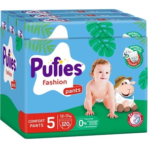 pufies Пелени гащи Pufies Fashion - Размер 5, 12-17 kg, 120 броя (54000199) - baby