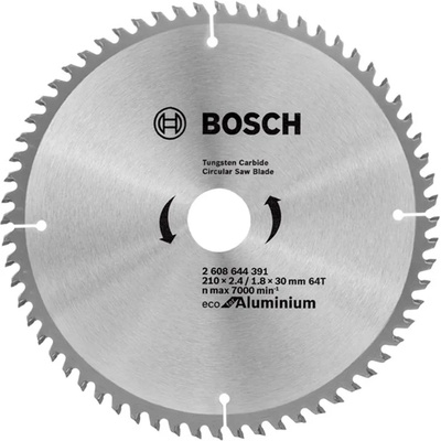 Bosch Диск Bosch Eco for Aluminium циркулярен HM за алуминий 210мм, 64 зъби (2 608 644 391)