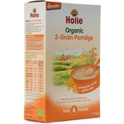 Holle Био безмлечна каша Holle - 3 вида зърна, 250 g (2558)