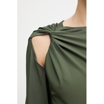 Victoria Beckham Рокля Victoria Beckham в зелено дълга със стандартна кройка 1425JDR006789A (1425JDR006789A)