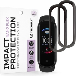 Techsuit Протектор за Amazfit Band 5 - Nano Flex (2 pack) - Techsuit - Черен