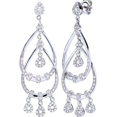 Blink-Blink luxusné visiace diamantové náušnice 7007BDV
