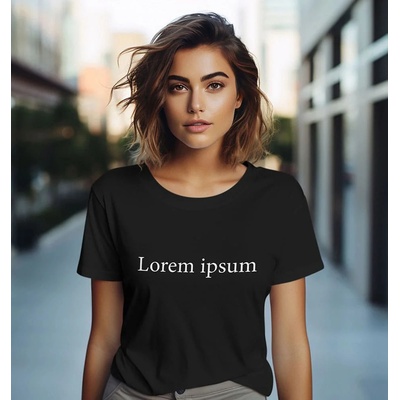 Bullshirt.sk Dámske tričko Lorem Ipsum V1 Čierna