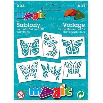 Primo Magic Šablony papírové Motýlci sada 6 ks