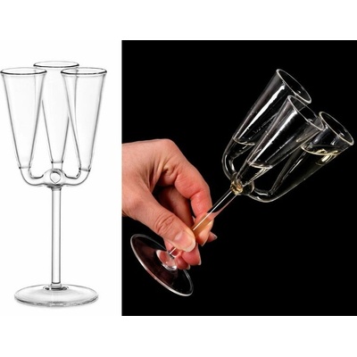 DT GLASS Trojsklenka na nožce 0,04 l – Zboží Dáma