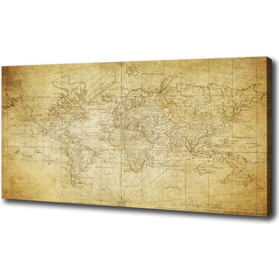 Foto obraz tlačený na plátne Stará mapa sveta 100x50 cm