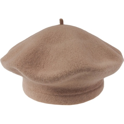 Tonak Flora vlněný baret Tmavě béžový