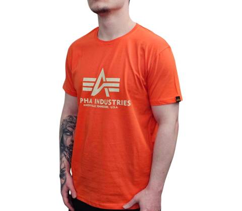 Alpha Industries Basic T Shirt Boost Orange