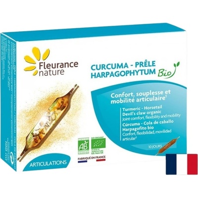 Fleurance Nature Healthy Joints | Turmeric + Devil's Claw and Horsetail, Organic [10 ампули]