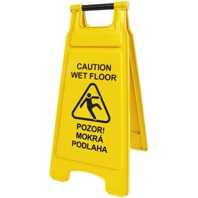 Výstražná cedule / plastový stojan Pozor mokrá podlaha WS-2