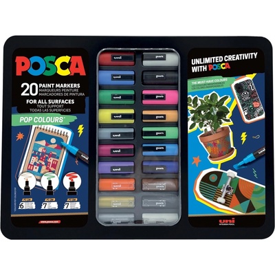 Posca sada popisovačů PC-1M/PC-3M/PC-5M POP mix barev 20 ks