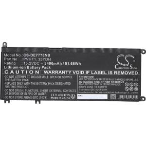 Cameron Sino Батерия за лаптоп DELL G3 15, G5 15 5587, INS 15PD-1863BL, Latitude 15 3590, 33YDH, W7NKD, LiIon 15.2V 3400mAh CAMERON SINO (CS-DE7778NB) - tehnik
