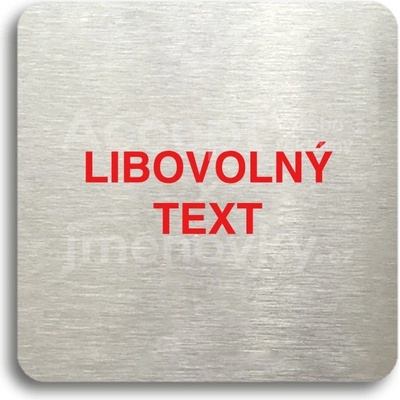 ACCEPT Piktogram libovolný text - stříbrná tabulka - barevný tisk bez rámečku