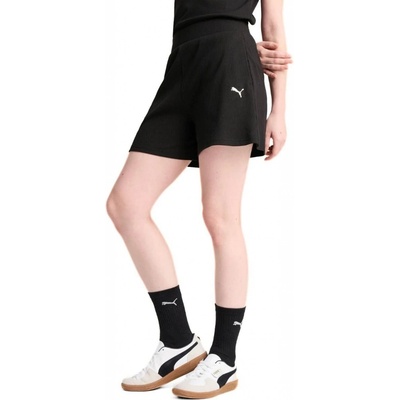 Puma ESS Elevated High-Rise Rib Shorts 5" W 68502601 puma black