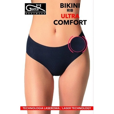 Gatta Dámske nohavičky 41003 Bikini RIB Ultra Comfort čierna