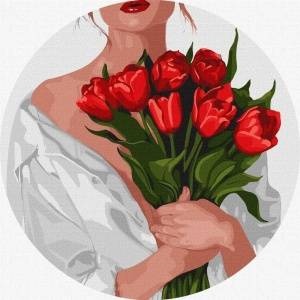 Ideyka Painting by numbers - Tulips 26cm