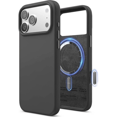 elago Силиконов (TPU) калъф с MagSafe за iPhone 17 Pro Max - Elago Magnetic Soft Silicone Case (черен) (ES17MSSC69PRO-BK)