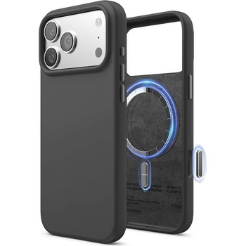 elago Силиконов (TPU) калъф с MagSafe за iPhone 17 Pro Max - Elago Magnetic Soft Silicone Case (черен) (ES17MSSC69PRO-BK)