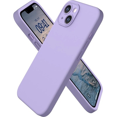 Samsung Матиран кейс Vennus Silicone Lite, за IPhone 14 Plus, Защита около камерите, Светло лилав (4214)