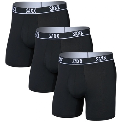 Saxx Essential Perform Mesh Boxer Brf Fly 3Pk Размер: L / Цвят: черен