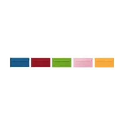 Obálka farebná DL 120g,110x220mm s pásikom,mix (bal=5ks)