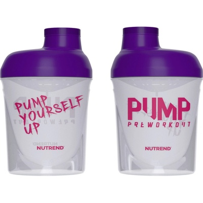 Nutrend Shaker Pump 300 ml Barva: Průhledná & fialová, Objem: 300 ml