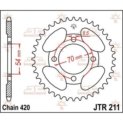 JT Sprockets JTR 211-42 | Zboží Auto