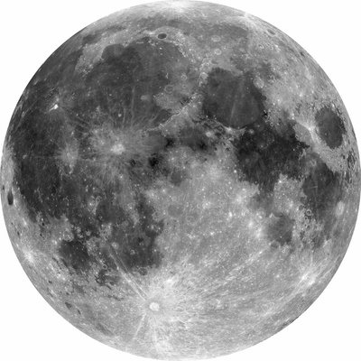Komar Samolepicí vliesová fototapeta Dot Moon pr. 125 cm