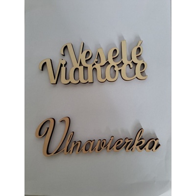 Drevený vyrez veselé vianoce 15*6cm