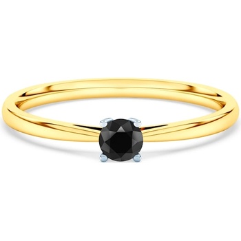 SAVICKI Годежен пръстен savicki: злато, черен диамант