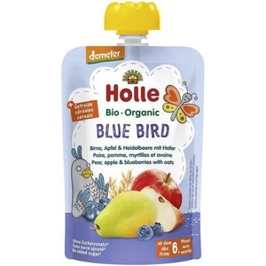 Holle Био плодов пауч Holle - Круша, ябълки, боровинки и овес, 100 g (7290) - ozone