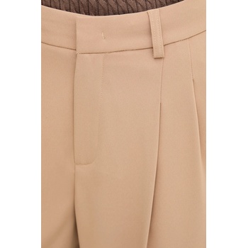 OUI Панталон oui в бежово с широка каройка, с висока талия 93766 (93766)