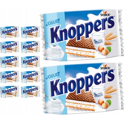 Knoppers Oplatky s mléčným a lískooříškovým krémem 8 x 25 g – Zboží Dáma