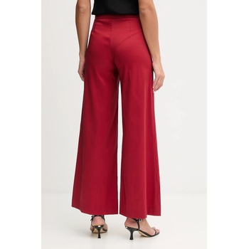 Pedro del Hierro Панталон Pedro del Hierro в бордо с широка каройка, с висока талия 7602521 (7602521)
