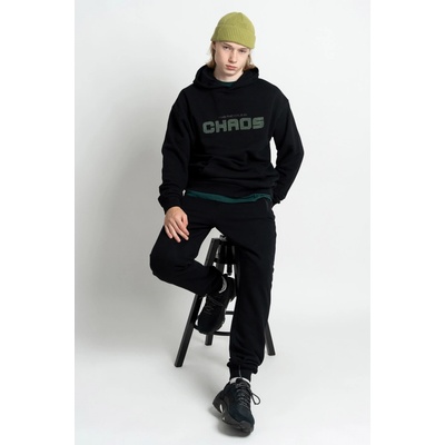 Reporter Young chlapecké černé tepláky s gumou v pase a potiskem „TRIBAL“ na nohavici černá