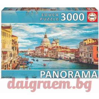 Image 1 of Educa Пъзел educa 19053 - 3000 части - Гранд канал, Венеция - Панорама (edu19053)