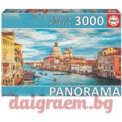 Educa Пъзел educa 19053 - 3000 части - Гранд канал, Венеция - Панорама (edu19053)