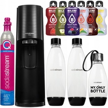SodaStream Terra čierny + 2 fľaše Fuse 1 l + plyn