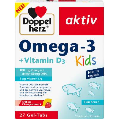 Doppelherz aktiv Omega-3 + Vitamin D3 Kids - 27 дъвки