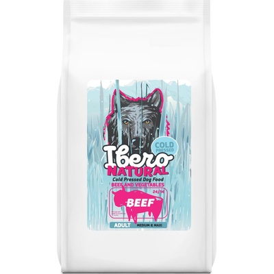 Ibero Natural Cold Pressed Adult Dog Medium & Large Beef 12 kg