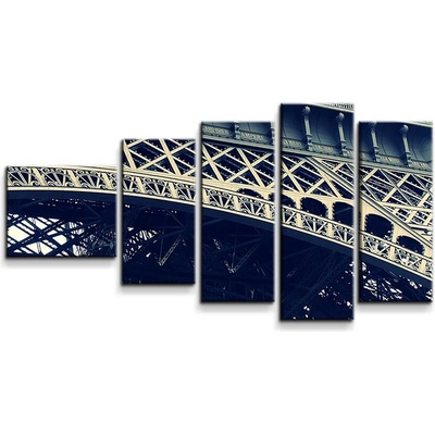 Sablio Obraz - 5-dílný Eiffel Tower - 100x60 cm