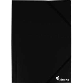 Victoria doska s gumičkou PP A4 čierna