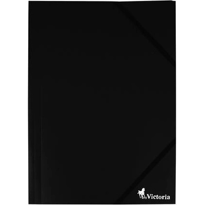 Victoria doska s gumičkou PP A4 čierna